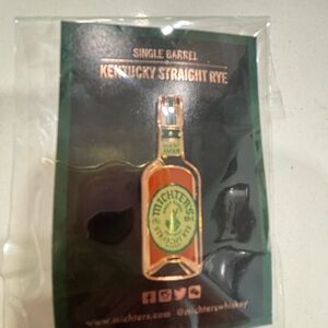 Michter's Single Barrel Kentucky Straight Rye Enamel Pin - Green & Orange